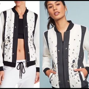 Anthropologie embroidered bomber jacket. WORN ONCE